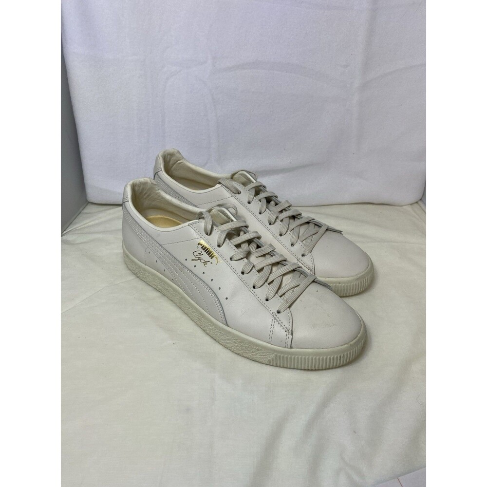 Puma Clyde Og 75Y Prm Lace Up Women Sz 11 Off White Sneakers Casual Shoes